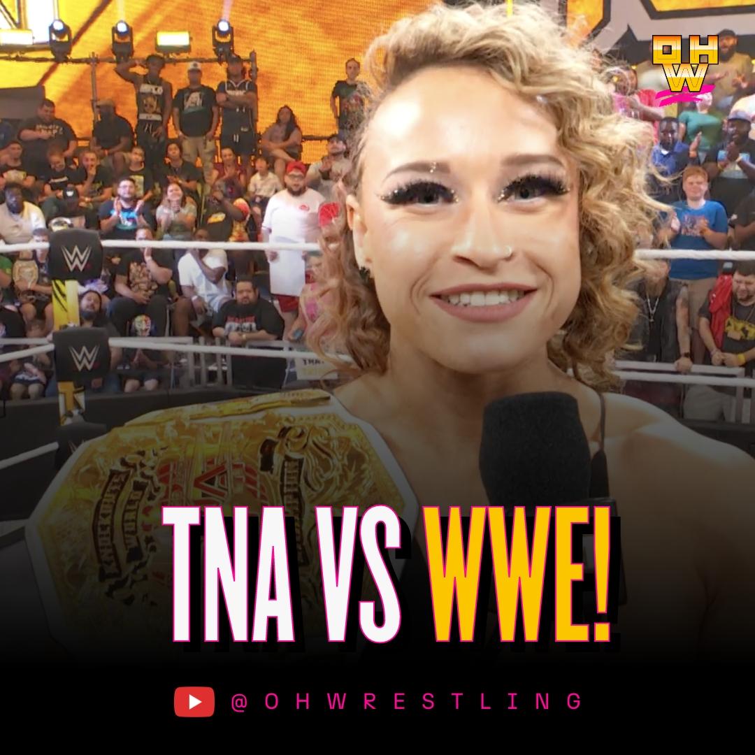 TNA Champion Jordynne Grace VS NXT Women’s Champion Roxanne Perez at NXT Battleground episode artwork